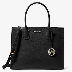 🖤MICHAEL KORS- Pebbled Leather Accordion Tote Bag in Black